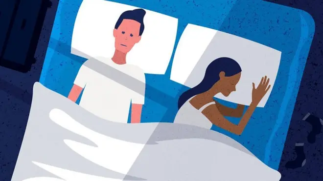 Couple dey ontop bed