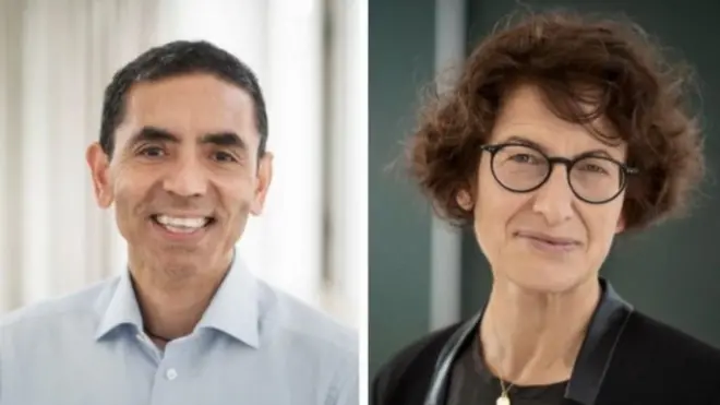 إيغور شاهين وزوجته أوزليم توريشي