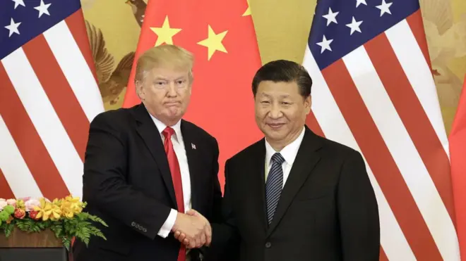 特朗普與習近平資料照片