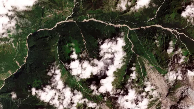 Imagem de satélite do Nepal