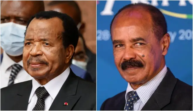 የካሜሮን ፕሬዚዳንት ፖል ቢያ እና የኤርትራው መሪ ኢሳያስ አፈወርቂ