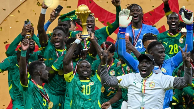 Senegal celebrate Afcon 2025 title