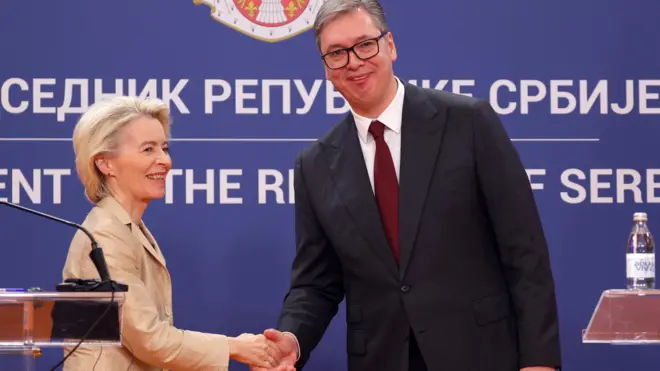 Fon der Lajen i Vučić Beograd 15. 10. 2025.