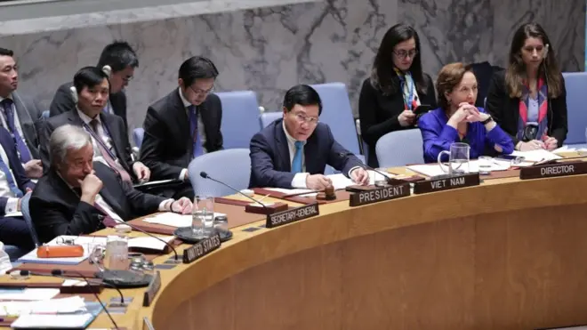 Phó Thủ tướng Phạm Bình Minh trong một cuộc họp tại trụ sở UN ở New York năm 2020