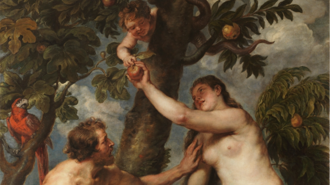Reprodução da tela A Queda do Homem, de Peter Paul Rubens