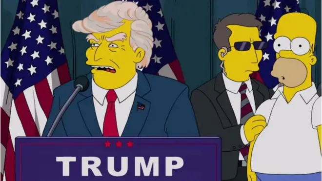 Essa cenacassino da bet"Os Simpsons" mostrando Trump efetivamente como presidente écassino da bet2015; mas um episódiocassino da bet2000 também o havia citado no comando da Casa Branca