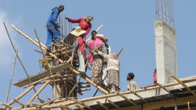 በአዲስ አበባ የሚገኝ ግንባታ