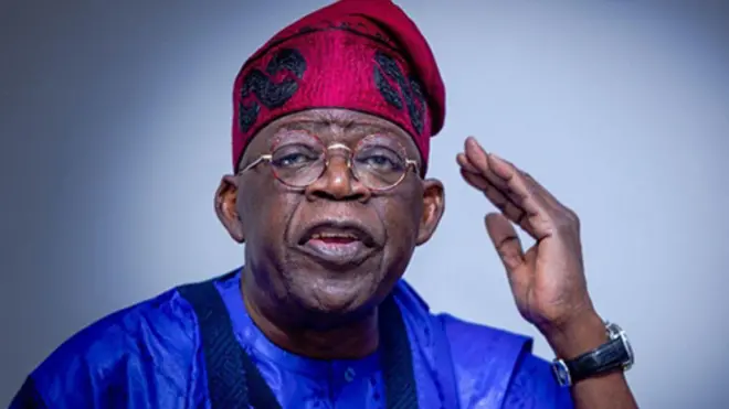Nigeria President Bola Tinubu bust shor