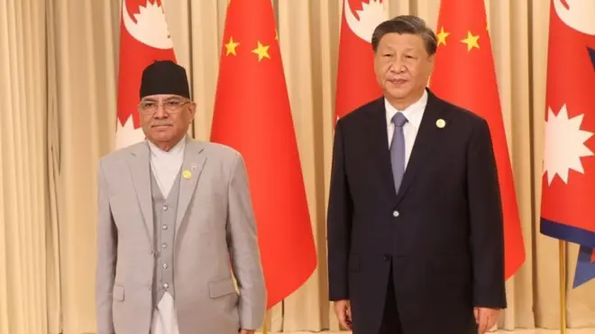 ప్రచండతో షీ జిన్‌పింగ్