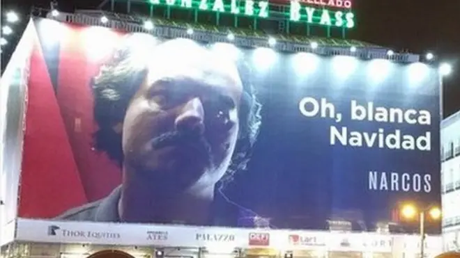 Uno de los tantos usuarios de redes sociales que opinaron sobre el cartel de la serie "Narcos" de Netflix.