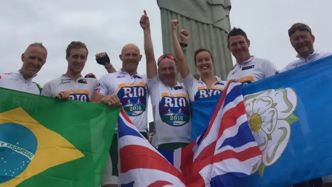 The ride finished in time for the Olympic opening ceremony