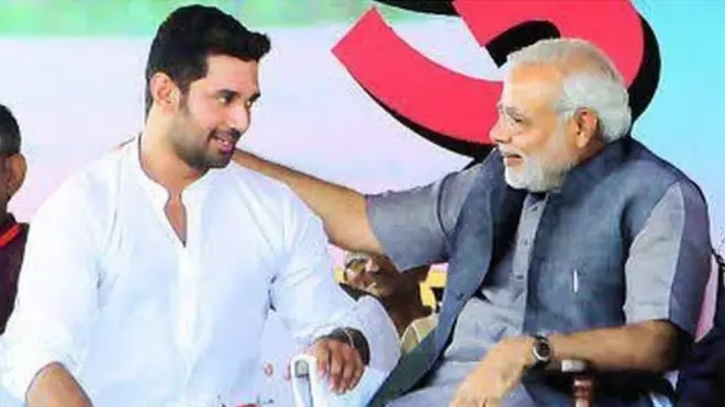 प्रधानमंत्री मोदी के साथ चिराग पासवान