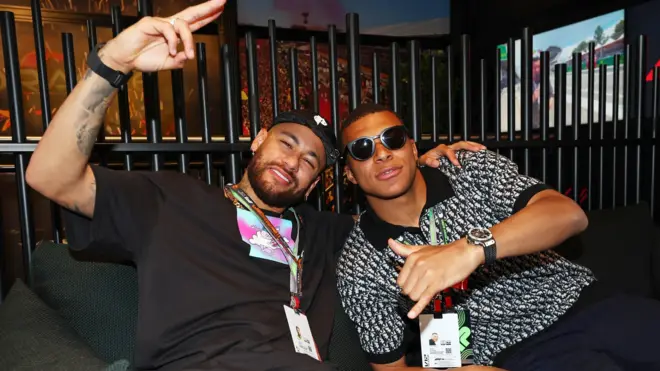 Neymar and Kylian Mbappe
