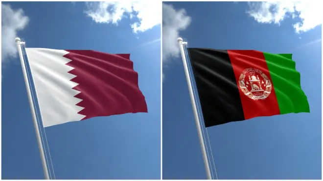پرچم‌های افغانستان و قطر