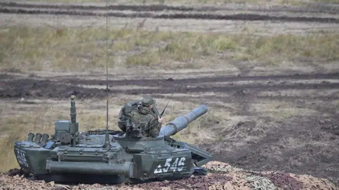 مناورات فوستوك العسكرية بالاشتراك بين القوات الروسية وجيش التحرير الشعبي الصيني في إقليم ترانسبايكال، روسيا في 13 سبتمبر/أيلول 2018