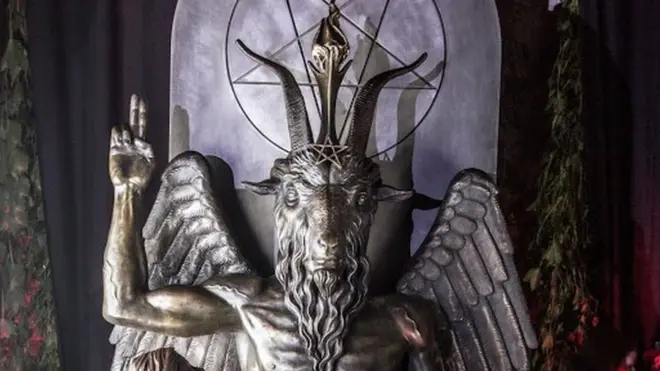 Sanamu ya Baphomet inayotumiwa na Satanic Temple