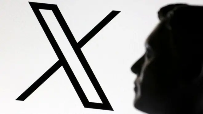 Логотип X и Илон Маск