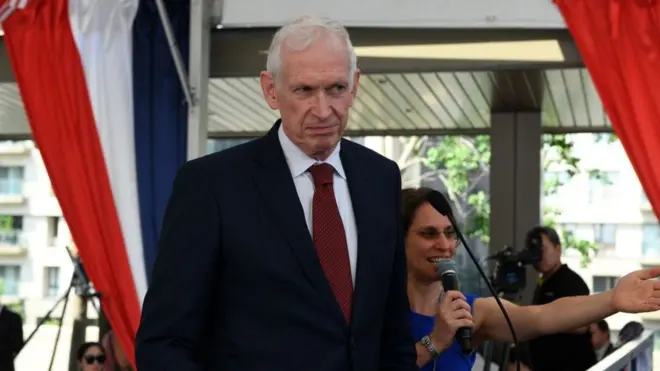 美国在台协会主席莫健访台参与AIT新馆落成