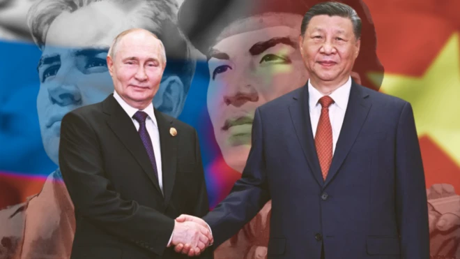 Колаж Росія та Китай