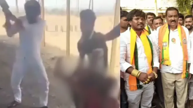 व्हायरल व्हीडिओमध्ये दिसतंय की, एका व्यक्तीला दोन ते तीन जणांनी पकडलं आहे तर दुसरी एक व्यक्ती तिला बॅटने अतिशय अमानुषपणे मारहाण करते आहे.