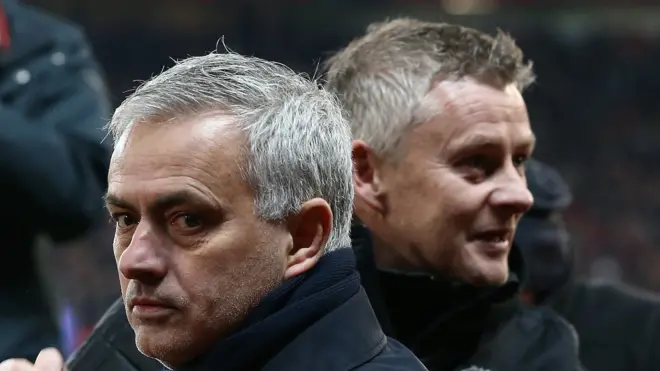 Jose Mourinho and Ole Gunnar Solskjaer