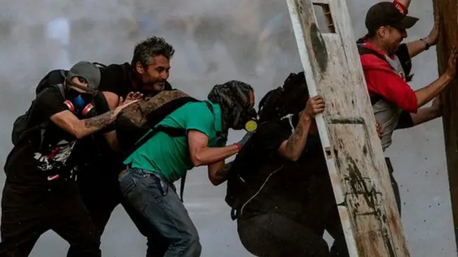 चिली में विरोध प्रदर्शन