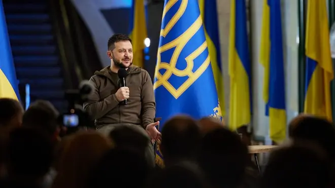 Зеленский встретился с журналистами в метро Киева. Видео