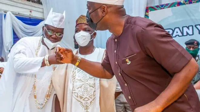 Aworan Iba Gani Adams ati Seyi Makinde