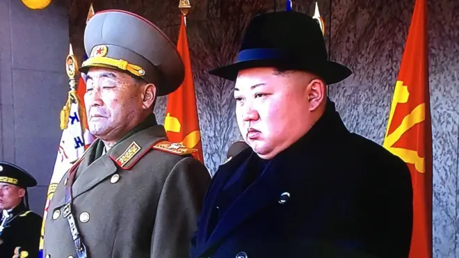 올해 열병식에 등장한 김정은 위원장의 모습