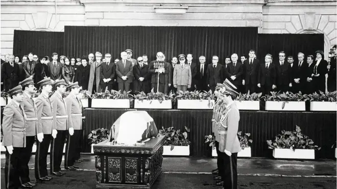 Kovčeg sa telom Josipa Broza u Beogradu, maj 1980. godine