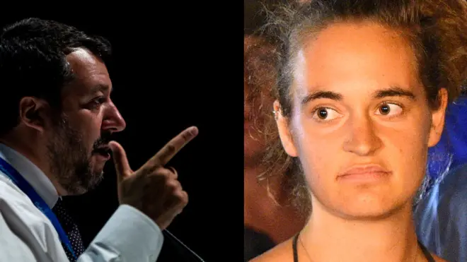 31 yaşındaki Alman kaptan Carola Rackete, İtalya ile yaşanan bu kriz üzerine Salvini'nin baş hedeflerinden biri haline geldi
