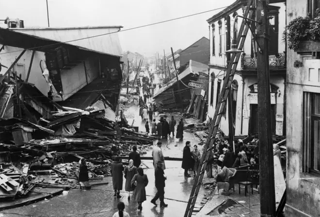 Destruição deixada por terremoto no Chilejogo de cartas full house1960