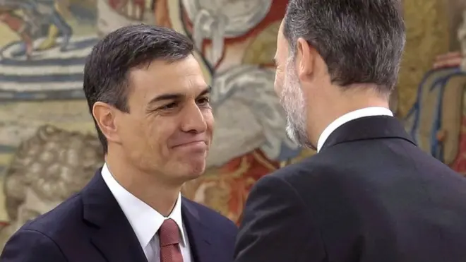 Педро Санчес и король Испании