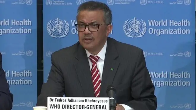 Mkuu Shirika la Afya Duninai (WHO), Dkt Tedros Adhanom Ghebreyes usametangaza mlipuko wa Corona kuwa janga la kimataifa