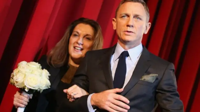 Barbara Broccoli, seen here with actor Daniel Craig, has co-produced eight Bond films