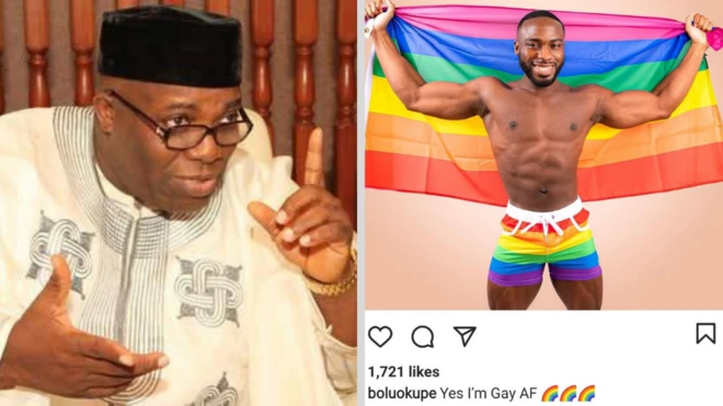 Doyin Okupe and im son Bolu Okupe