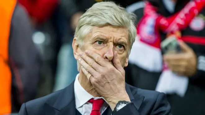 Arsene Wenger tras finalizar el partido frente al Bayern Munich, en el que su equipo, el Arsenal, perdió 5-1 este miércoles.