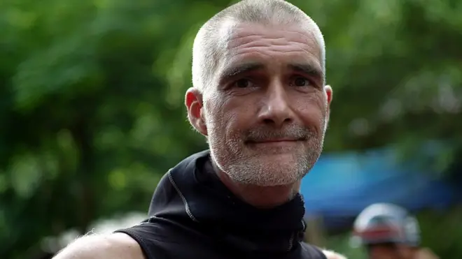 Ivan Karadzic, buzo del equipo internacional de rescatistas que trabaja en la cueva de Tham Luang,