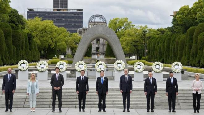 G7 Hiroshima Summit Visit to Hiroshima Peace Memorial Park, Japan - 19 May 2023