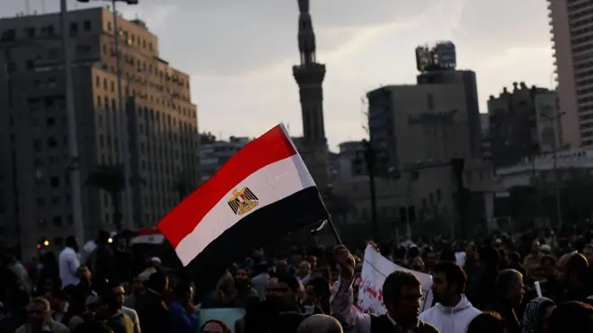 صورة من ميدان التحرير في مصر عام 2011