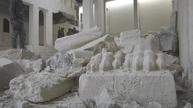 القوات العراقية: الآثار التاريخية في المتحف دمرت وجزء منها سرق من طرف تنظيم الدولة الإسلامية