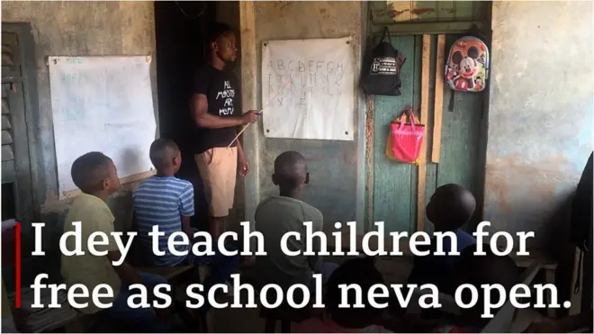 School reopening: See how some children dey learn without radio, TV or internet