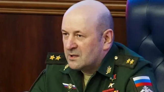 Lt Gen Igor Kirillov addresses a meeting