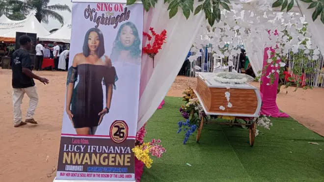 A dọnyela ozu Ifunanya Nwangene n'ala