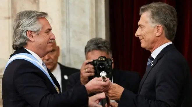 Mauricio Macri le entregó este mes el bastónup bet songmando a su sucesor, el peronista Alberto Fernández.