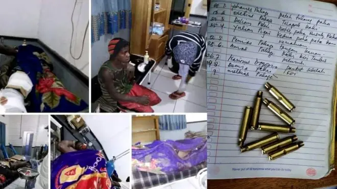 Sejumlah foto usai penembakan diunggah masyarakat di media sosial.