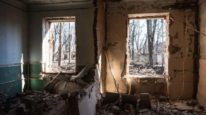 乌克兰被炸毁的建筑