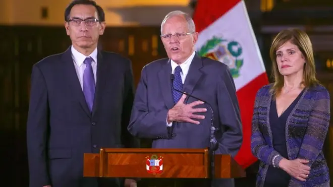 Pedro Pablo Kuczynski y los vicepresidentes.