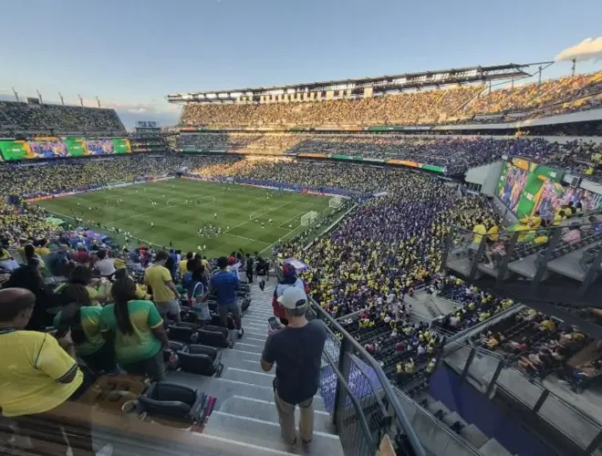 Estádio do jogo do Brasil contra Haiti