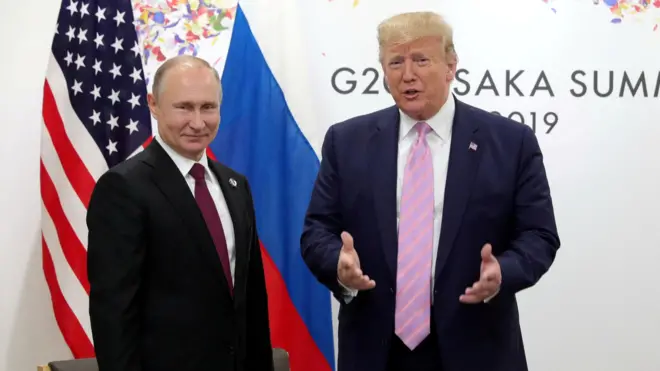 Путин и Трамп в 2019 году.